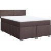 Box spring postel s matrací 140x200 cm textil [3285909] (Barva Krémová)