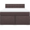 Box spring postel s matrací 140x200 cm textil [3288228] (Barva Tmavě hnědá)
