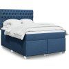 Box spring postel s matrací 140x200 cm textil [3292820] (Barva Černá)