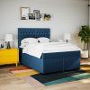 Box spring postel s matrací 140x200 cm textil [3292820] (Barva Černá)