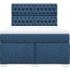 Box spring postel s matrací 140x200 cm textil [3292820] (Barva Černá)