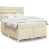 Box spring postel s matrací 140x200 cm textil [3292820] (Barva Černá)