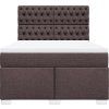 Box spring postel s matrací 140x200 cm textil [3292820] (Barva Černá)