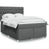 Box spring postel s matrací 140x200 cm textil [3292820] (Barva Černá)