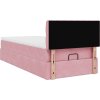 Osmanský rám postele s matrací 90x200cm samet [3311824] (Barva Růžová)