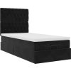 Osmanský rám postele s matracemi 90x200cm samet [3314368] (Barva Černá)