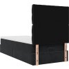Osmanský rám postele s matracemi 90x200cm samet [3314368] (Barva Černá)