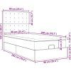 Osmanský rám postele s matracemi 90x200cm samet [3314438] (Barva Světle šedá)