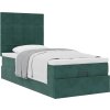 Osmanský rám postele s matracemi 90x200cm samet [3313448] (Barva Tmavě zelená)