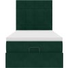 Osmanský rám postele s matracemi 90x200cm samet [3313448] (Barva Tmavě zelená)