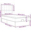 Osmanský rám postele s matracemi 100x200cm samet [3314446] (Barva Černá)