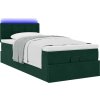 Osmanský rám postele s matrací 100x200cm samet [3312749] (Barva Tmavě zelená)