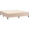 Box spring postel s matrací 180x200 cm umělá kůže [3137619] (Barva Krémová)