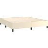 Box spring postel s matrací 180x200 cm umělá kůže [3137619] (Barva Krémová)