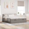 Osmanský rám postele s matrací 180x200cm textil [3312038] (Barva Černá)
