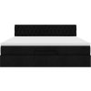Osmanská postel s matrací & LED 180x200cm látka [3312411] (Barva Černá)