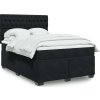 Box spring postel s matrací 160x200 cm samet [3293262] (Barva Černá)