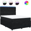 Box spring postel s matrací 160x200 cm samet [3294689] (Barva Tmavě šedá)