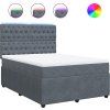 Box spring postel s matrací 160x200 cm samet [3294689] (Barva Tmavě šedá)