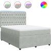 Box spring postel s matrací 160x200 cm samet [3294689] (Barva Tmavě šedá)