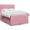 Box spring postel s matrací 160x200 cm samet [3294689] (Barva Tmavě šedá)