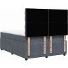 Box spring postel s matrací 160x200 cm samet [3294689] (Barva Tmavě šedá)