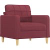 4dílná sedací souprava s polštáři textil [3201256] (Barva vínová červená)