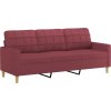 4dílná sedací souprava s polštáři textil [3201256] (Barva vínová červená)