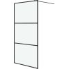 Sprchová zástěna walk-in 100 x 195 cm mléčné ESG sklo [152112] (Barva Černá)