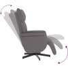 Polohovací křeslo s podnožkou umělá kůže [356590] (Barva Bílá)