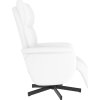 Polohovací křeslo s podnožkou umělá kůže [356590] (Barva Bílá)