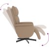 Polohovací křeslo s podnožkou umělá kůže [356590] (Barva Bílá)