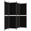 4dílný paraván 200x180 cm textil [350217] (Barva Černá)
