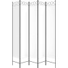 5 dílný paraván 200x220 cm textil [350170] (Barva Bílá)