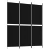 3dílný paraván 150x180 cm textil [350213] (Barva Černá)