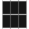 3dílný paraván 150x180 cm textil [350213] (Barva Černá)