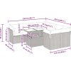 9dílná zahradní sestava s poduškami polyratan akácie [3326132] (Barva Šedá)