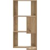 Rohová 3patrová knihovna 50 x 50 x 102 cm kompozit [852596] (Barva Šedá sonoma)