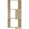 Rohová 3patrová knihovna 50 x 50 x 102 cm kompozit [852596] (Barva Šedá sonoma)
