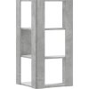 Rohová 3patrová knihovna 50 x 50 x 102 cm kompozit [852596] (Barva Šedá sonoma)
