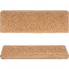 Schodové rohože 15 ks 65 x 21 x 4 cm s obdélníkovým okrajem [134577] (Barva Béžová)