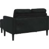 Dvoumístná pohovka s lehátkem ve tvaru L, umělá kůže [4107083] (Barva Černá)