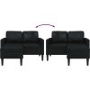 Dvoumístná pohovka s lehátkem ve tvaru L, umělá kůže [4107083] (Barva Černá)