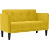 Loveseat Sofa 111 cm samet [4100570] (Barva Světle šedá)