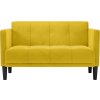 Loveseat Sofa 111 cm samet [4100570] (Barva Světle šedá)
