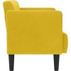 Loveseat Sofa 111 cm samet [4100570] (Barva Světle šedá)