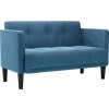 Loveseat Sofa 111 cm samet [4100570] (Barva Světle šedá)