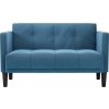 Loveseat Sofa 111 cm samet [4100570] (Barva Světle šedá)