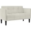 Loveseat Sofa 111 cm samet [4100570] (Barva Světle šedá)