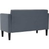 Loveseat Sofa 111 cm samet [4100570] (Barva Světle šedá)